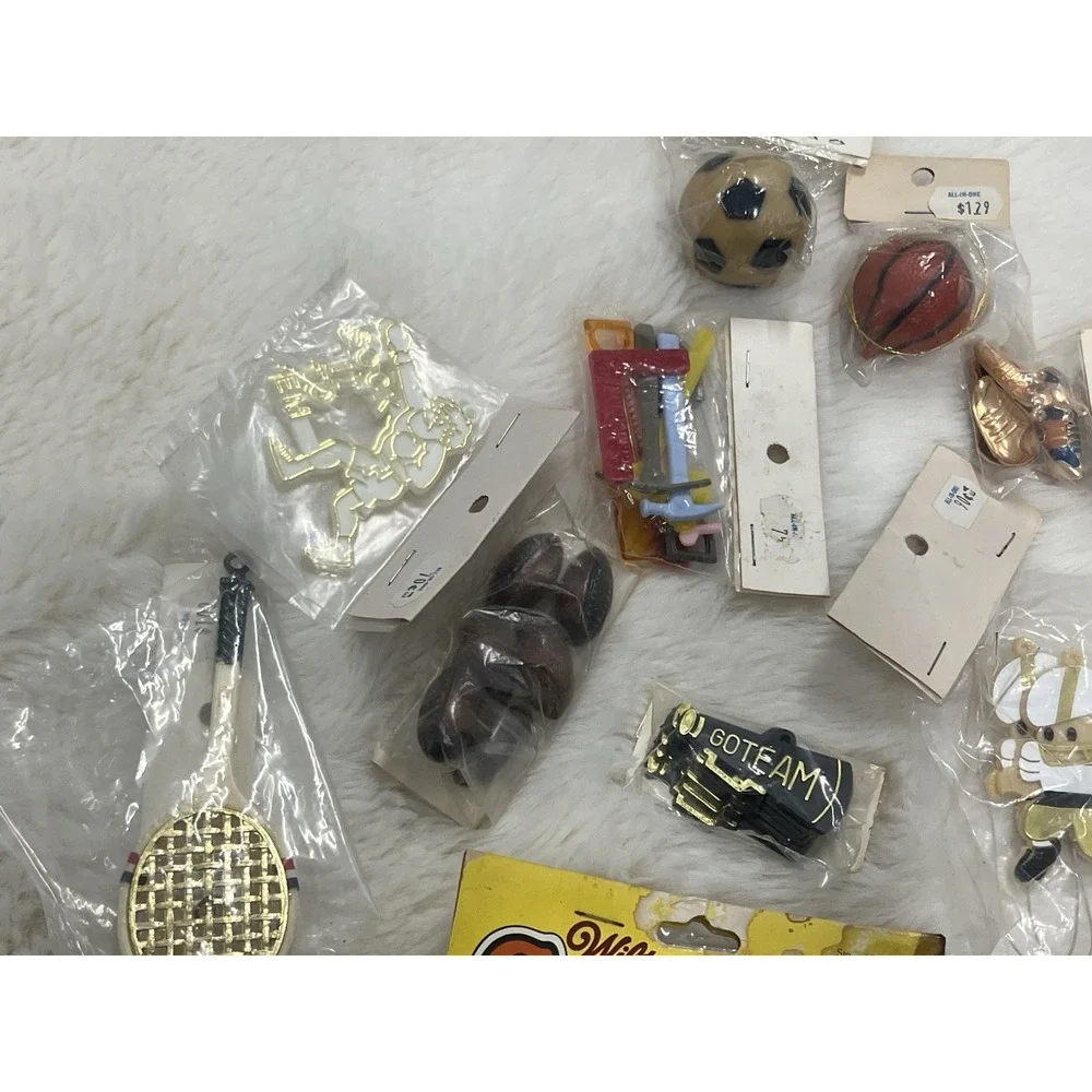 Vintage Wilton Cake Topper Lot Sports Hunting Birthday Crafting